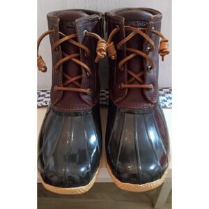 SPERRY-TOPSIDER Saltwater Boot Duckboots Brown, Size 7.5 NWOB